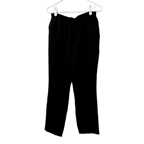 Bobbie Brooks vintage black casual elastic waistline pants pockets comfortable - Picture 1 of 6